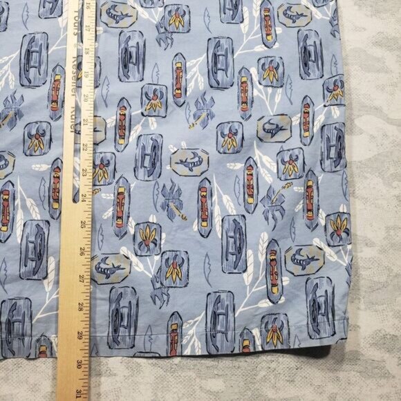 Ocean Pacific Sport Hawaiian‎ Shirt Mens Medium Blue Short Sleeve Button Aloha - Picture 9 of 10